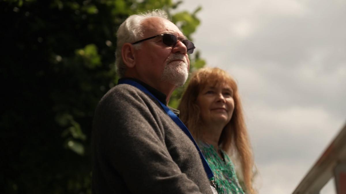Jo Berry and Pat Magee meeting [shot from The Hardest Bridge]